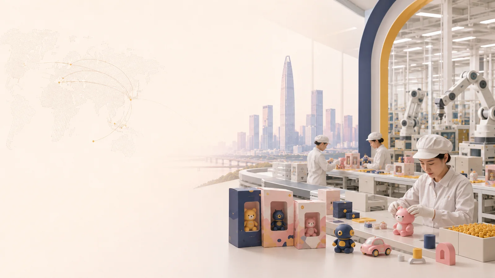 Toy manufacturing and packaging operations in Shenzhen, China
